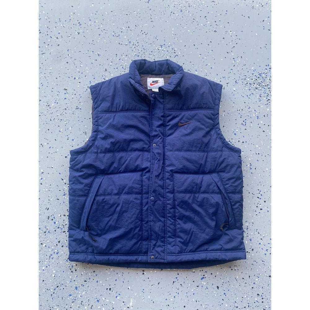 Vintage‎ Nike Puffer Vest Navy Size Medium Used